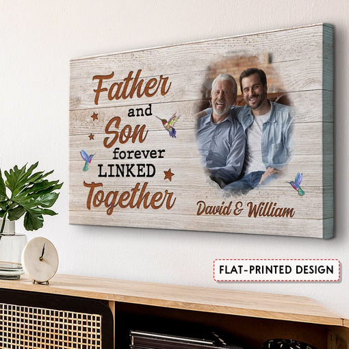 Personalized Canvas Father Son Forever Together