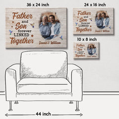 Personalized Canvas Father Son Forever Together