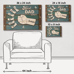 Personalized Canvas For Father Best Dad Ever