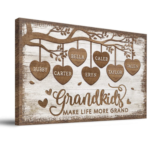 Personalized Canvas For Grandparents Grankids Make Life More