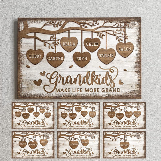 Personalized Canvas For Grandparents Grankids Make Life More