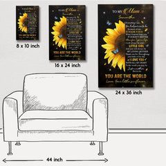 Personalized Canvas From Daughter To Mom Sunflower Art Gift