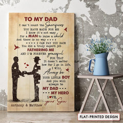 Personalized Canvas From Son I Love You Dad Vintage Style