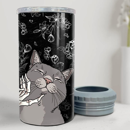 Personalized Cat Can Cooler Skull Unique Style Cute Gift For Mom