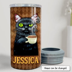 Personalized Cat Coffee Can Cooler Gift For Bestie Sister Best Friend