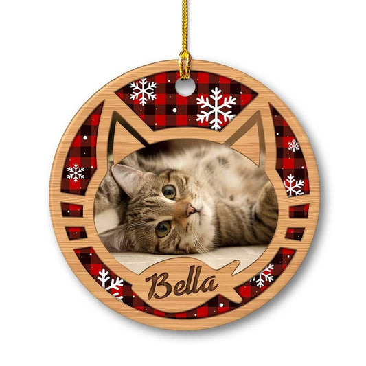 Personalized Cat Ornaments Custom Photo