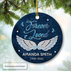 Personalized Ceramic Angel Wing Memorial Ornament Jewelry