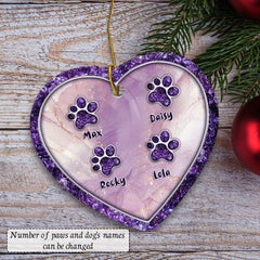 Personalized Ceramic Best Dog Mom Ornament