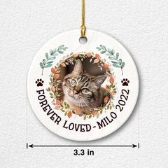 Personalized Ceramic Cat Memorial Ornament Christmas