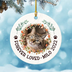 Personalized Ceramic Cat Memorial Ornament Christmas
