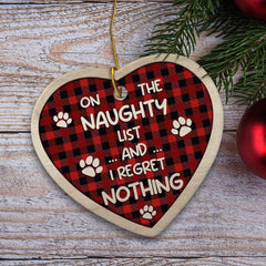 Personalized Ceramic Cat Ornament On The Naughty List