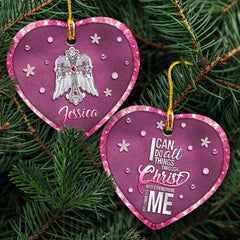 Personalized Ceramic Christian Ornament Jewelry Drawing Style