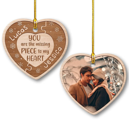 Personalized Ceramic Couple Ornament Christmas