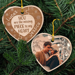 Personalized Ceramic Couple Ornament Christmas