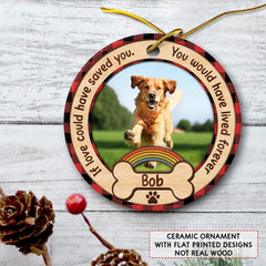 Personalized Ceramic Custom Dog Photo Memorial Ornament