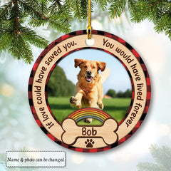 Personalized Ceramic Custom Dog Photo Memorial Ornament