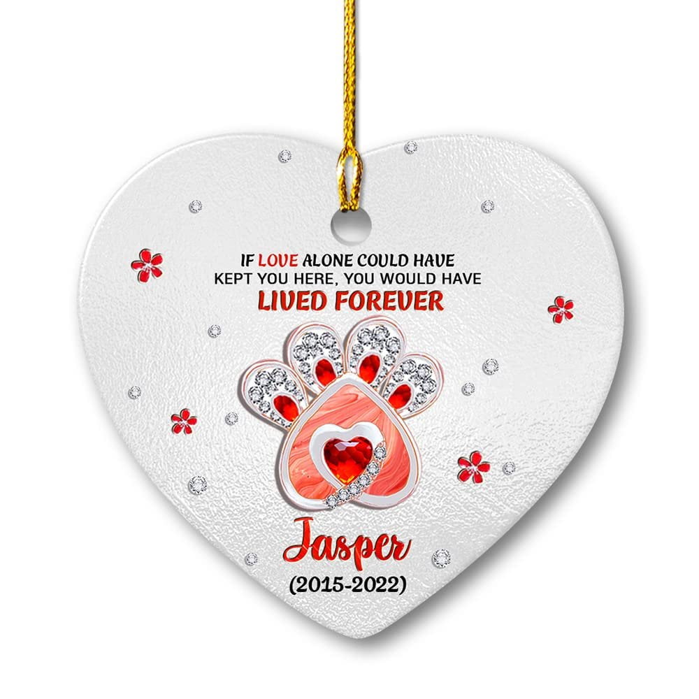 Personalized Ceramic Dog Memorial Ornament Jewelry Style