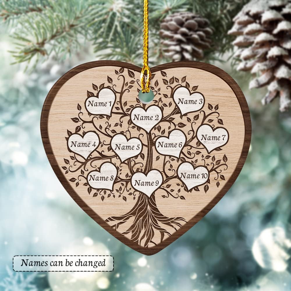 Personalized Ceramic Family Ornament Christmas