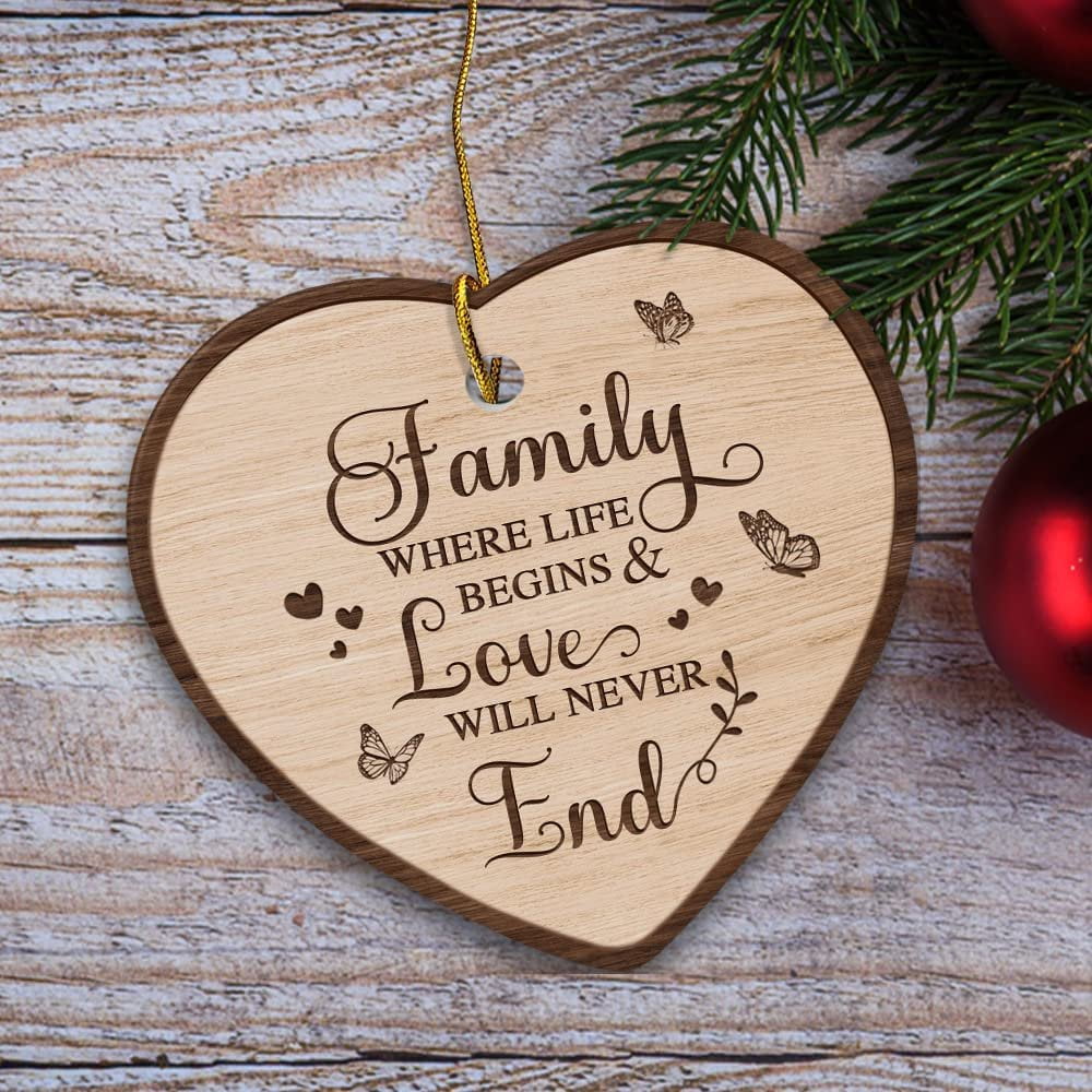 Personalized Ceramic Family Ornament Christmas