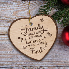 Personalized Ceramic Family Ornament Christmas