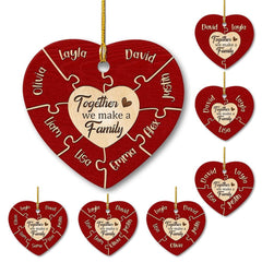 Personalized Ceramic Family Ornament Puzzle