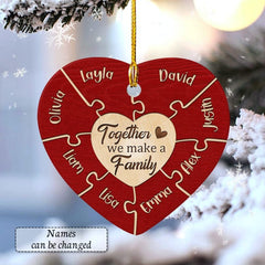 Personalized Ceramic Family Ornament Puzzle