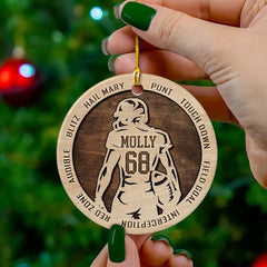 Personalized Ceramic Football Ornament Best Gift