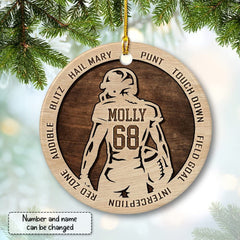 Personalized Ceramic Football Ornament Custom Name
