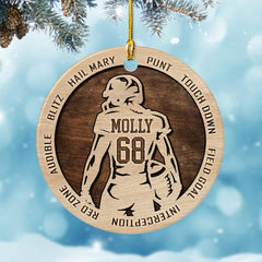 Personalized Ceramic Football Ornament Custom Name