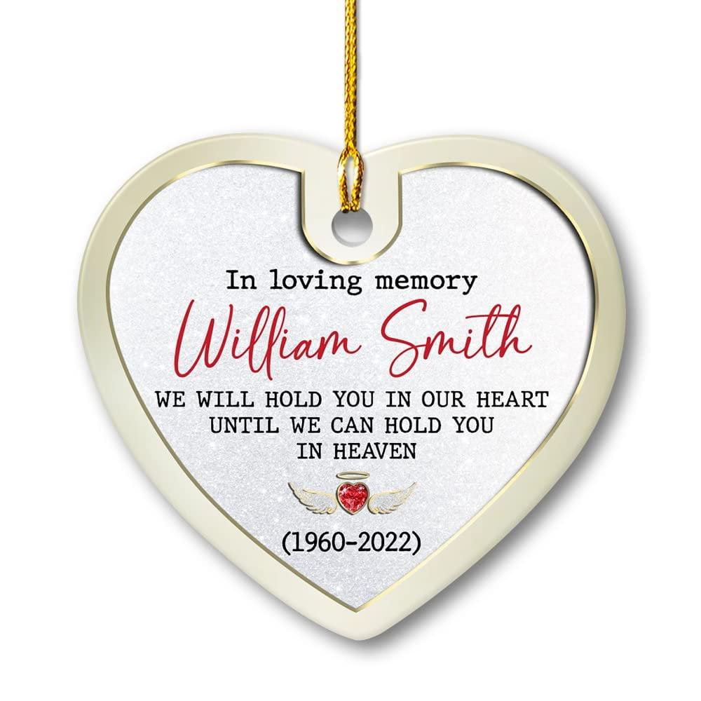 Personalized Ceramic In Loving Memory Ornament Jewelry Style