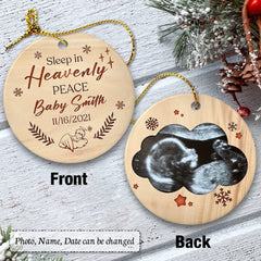 Personalized Ceramic Infant Loss Baby Memorial Ornament