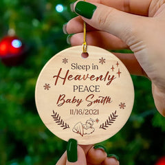 Personalized Ceramic Infant Loss Baby Memorial Ornament