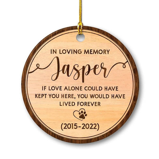 Personalized Ceramic Memorial Cat Loved Ornament Style