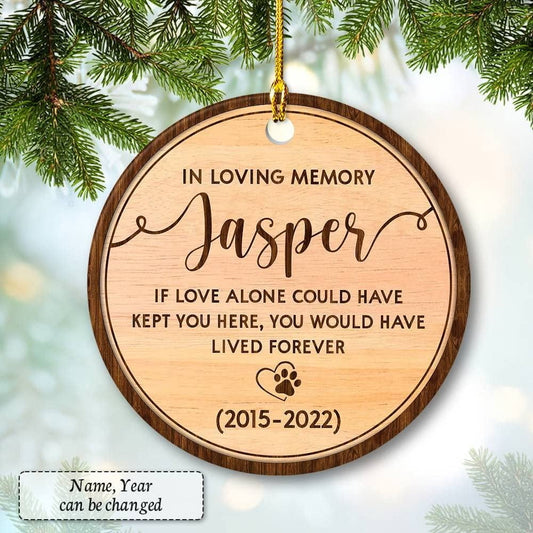 Personalized Ceramic Memorial Cat Loved Ornament Style