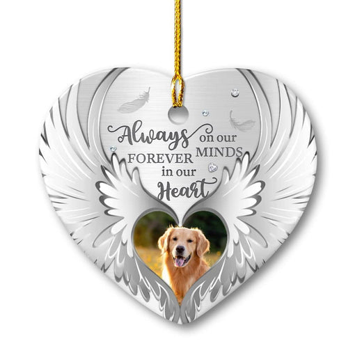 Personalized Ceramic Memorial Ornament Angel Wings Dog