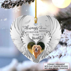 Personalized Ceramic Memorial Ornament Angel Wings Dog