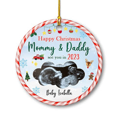 Personalized Ceramic New Baby Ornament Upcoming Baby