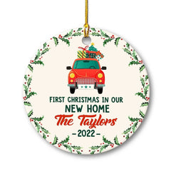Personalized Ceramic New Home First Christmas Ornament