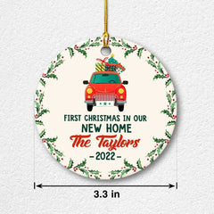 Personalized Ceramic New Home First Christmas Ornament