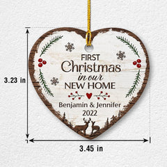 Personalized Ceramic New Home Ornament First Christmas