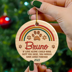 Personalized Ceramic Ornament Baby's Dog Memorial