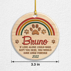 Personalized Ceramic Ornament Baby's Dog Memorial