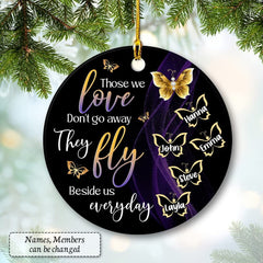 Personalized Ceramic Ornament Butterfly Memorial