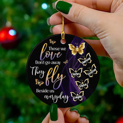 Personalized Ceramic Ornament Butterfly Memorial
