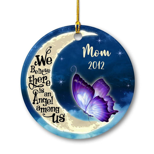 Personalized Ceramic Ornament Butterfly Parents Memorial