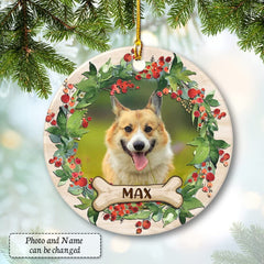 Personalized Ceramic Ornament Dog Custom Dog Photo Keepsake