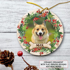 Personalized Ceramic Ornament Dog Custom Dog Photo Keepsake