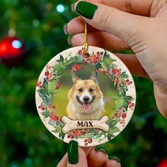 Personalized Ceramic Ornament Dog Custom Dog Photo Keepsake