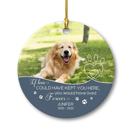 Personalized Ceramic Ornament Dog Memorial Forever