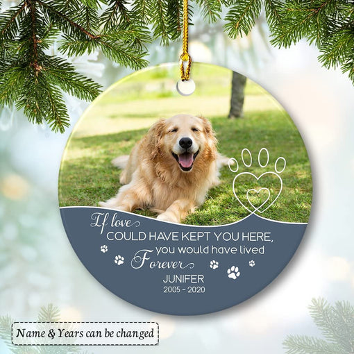 Personalized Ceramic Ornament Dog Memorial Forever